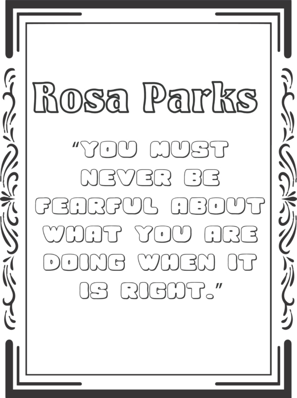 Juneteenth freedom coloring page, Rosa parks coloring page