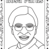 Juneteenth freedom coloring page, Rosa parks coloring page