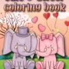 Cute And Sweet Coloring Book, valentine's coloring book, animals coloring book, coloring books for adults, valentines day coloring