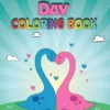 valentines coloring page, valentines coloring book, cute animals coloring book, animals coloring book for kids, coloring book for kids, valentine's gift for kids, valentines dinosaur coloring