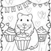 Cute And Sweet Coloring Book, valentine's coloring book, animals coloring book, coloring books for adults, valentines day coloring