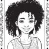 black women coloring page, black women coloring page, black women coloring book, Juneteenth coloring book, coloring books for adults, black history coloring book, African American coloring book,