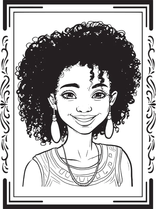 black women coloring page, black women coloring page, black women coloring book, Juneteenth coloring book, coloring books for adults, black history coloring book, African American coloring book,