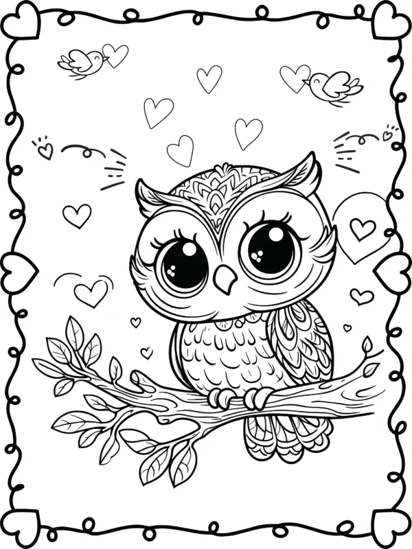 Cute And Sweet Coloring Book, valentine's coloring book, animals coloring book, coloring books for adults, valentines day coloring