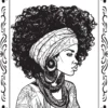 black women coloring page, black women coloring book, Juneteenth coloring book, coloring books for adults, black history coloring book, African American coloring book,